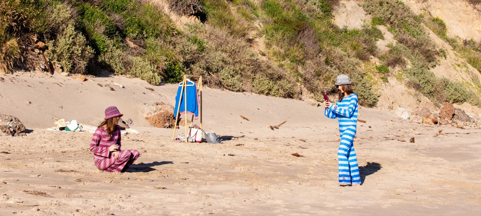 RACHOL girls on the beach in HAPPY sets